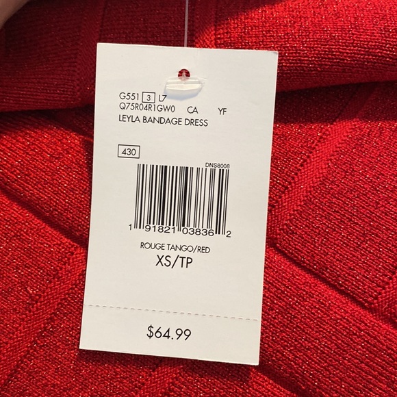 Sparkly red Guess Layla Bandage Dress. - Picture 7 of 7